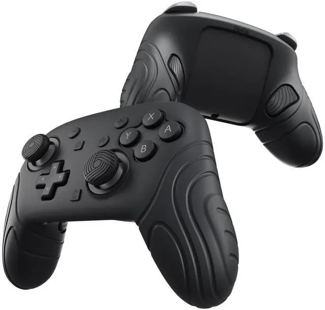 Main image of for Nintendo Switch 2 Pro Controller Silicone Cover Samurai Edition Protective Skin Case for Switch 2 Pro Controller with Back Button Caps & Thumb Grips & Stickers, Shockproof - Black