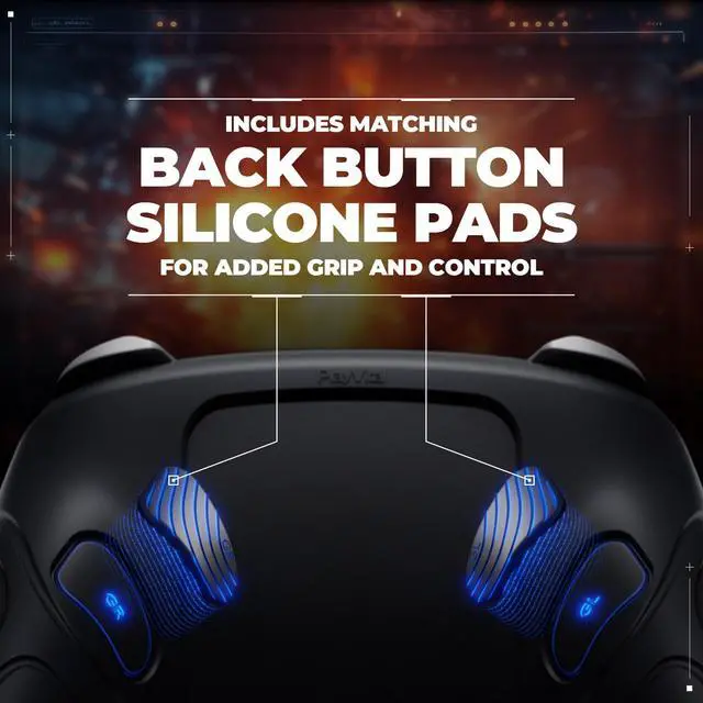 Alt view image 5 of 7 - for Nintendo Switch 2 Pro Controller Silicone Cover Samurai Edition Protective Skin Case for Switch 2 Pro Controller with Back Button Caps & Thumb Grips & Stickers, Shockproof - Black