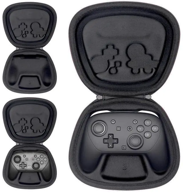 Alt view image 3 of 7 - Carrying Case Compatible with Nintendo Switch 2 Pro Controller, Hard Shell Original Switch Controller Protection Portable Travel Protective Case, Black