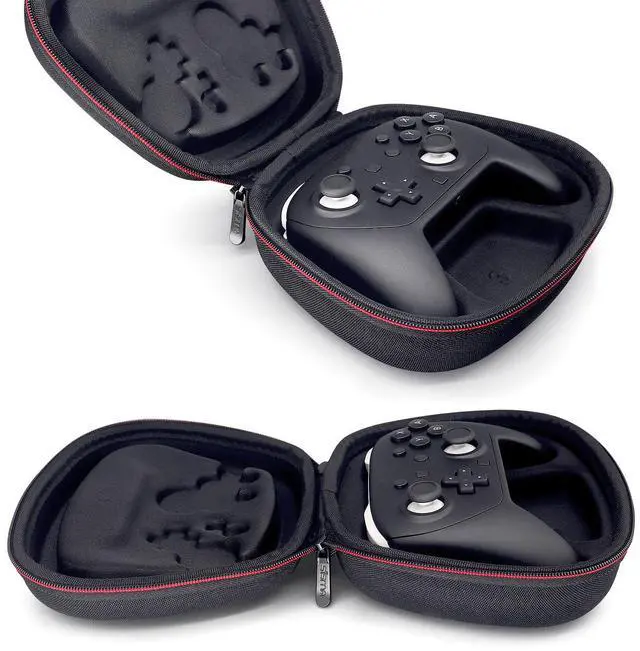Alt view image 4 of 7 - Carrying Case Compatible with Nintendo Switch 2 Pro Controller, Hard Shell Original Switch Controller Protection Portable Travel Protective Case, Black