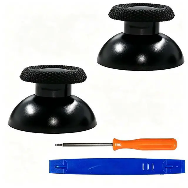 Main image of Black Replacement Thumbsticks for PS5 Controller Thumbsticks,Compatible with PS5 & PS4 Gaming Controller Joystick,with Repair Tools