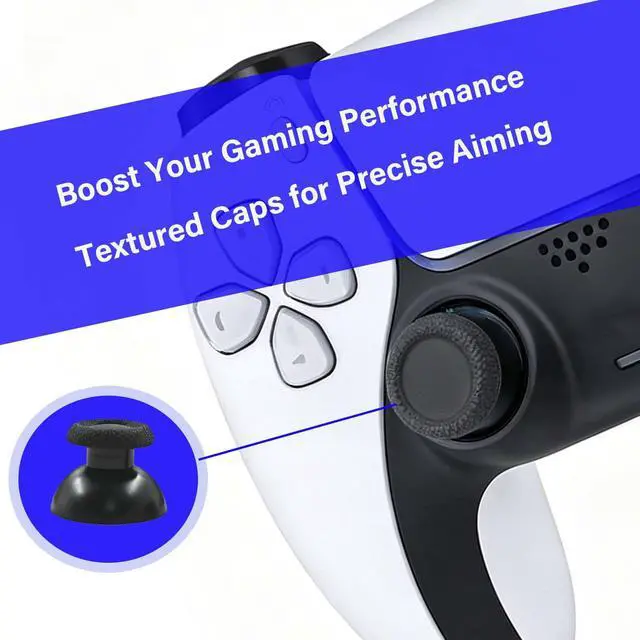 Alt view image 3 of 5 - Black Replacement Thumbsticks for PS5 Controller Thumbsticks,Compatible with PS5 & PS4 Gaming Controller Joystick,with Repair Tools