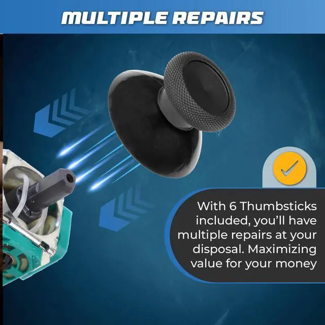 Alt view image 6 of 6 - Xbox One Controller Joystick Replacement - 6PCS Thumbsticks Analog Thumb Sticks Parts - Ultra Durable with T6 and T8h Repair Screwdriver Kit for Xbox One Controller