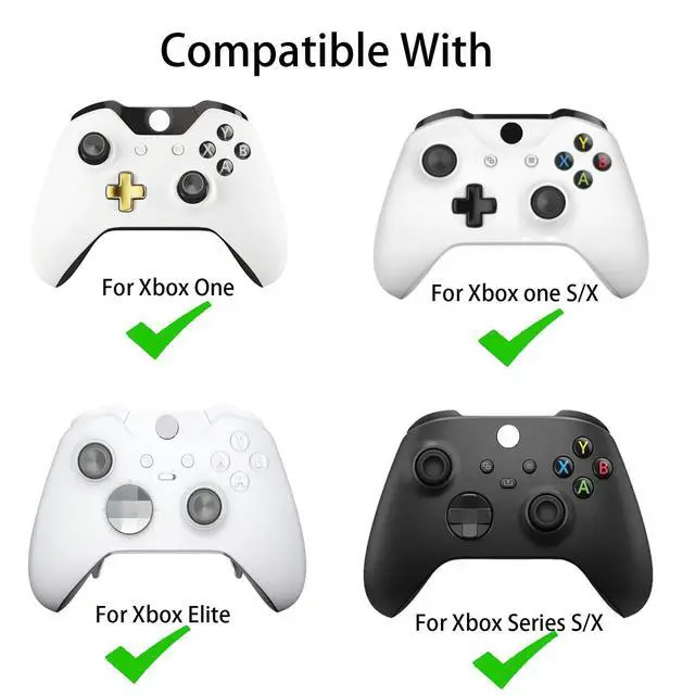 Alt view image 2 of 5 - 8PCS Replacement Thumbstick for Xbox one S/X/Elite Controller, Joysticks Repair Kit for Xbox Series X & S Controller, Custom Analog Thumb Sticks Parts for Xbox Core Controller (Black)