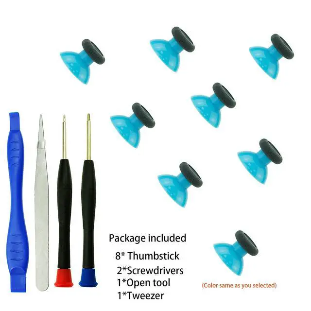 Alt view image 3 of 5 - 8PCS Replacement Thumbstick for Xbox one S/X/Elite Controller, Joysticks Repair Kit for Xbox Series X & S Controller, Custom Analog Thumb Sticks Parts for Xbox Core Controller (Black)