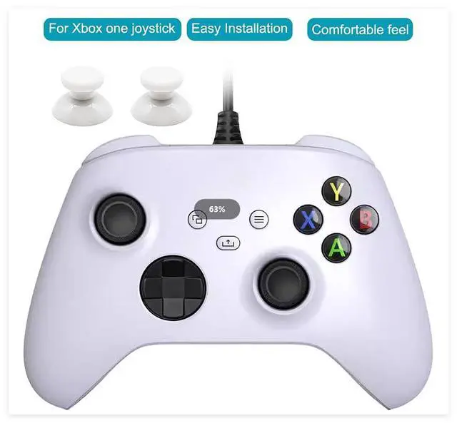 Alt view image 7 of 7 - White Controller Joystick Replacement Kit, 10 Pcs Accessories with 6 Rubberized Thumbsticks, T6 T8 Screwdrivers, and Pry Tools - Compatible with Xbox One/S/X Controller Joysticks Repair