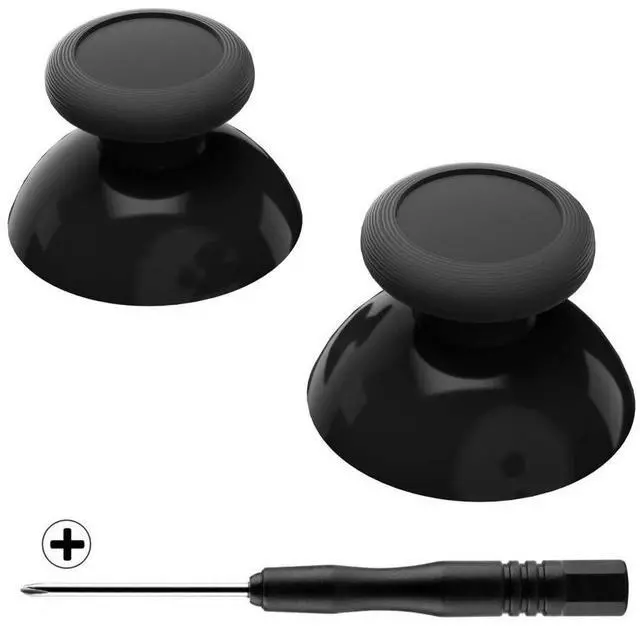 Main image of Black Replacement 3D Joystick Thumbsticks, Analog Thumb Sticks with Cross Screwdriver for Nintendo Switch Pro Controller