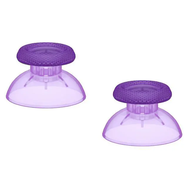 Alt view image 4 of 5 - Clear Atomic Purple Replacement Thumbsticks for PS5 Controller, Custom Analog Stick Joystick for PS4 Controller Universal