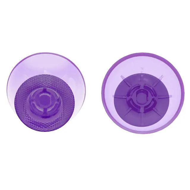 Alt view image 5 of 5 - Clear Atomic Purple Replacement Thumbsticks for PS5 Controller, Custom Analog Stick Joystick for PS4 Controller Universal