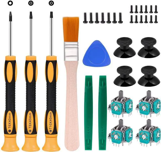 Main image of Xbox One Controller Joystick Replacement, 4PCS Xbox one Joysticks Replacement Parts with T6 T8 T10 Repair Screwdriver Kit for Xbox Controller