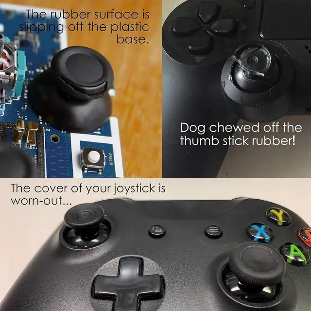 Alt view image 2 of 7 - Replacement Thumbsticks for Xbox One/ PS4 Controllers, Joysticks Repair Kit for Xbox One S (4 Pcs)