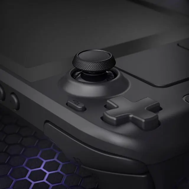 Alt view image 6 of 7 - Replacement Thumbsticks for Steam Deck LCD, Custom Analog Stick Joysticks Repair Kit for Steam Deck OLED Handheld Console with Original Touch Sensing, Anti-Slip Texture Grip - Black