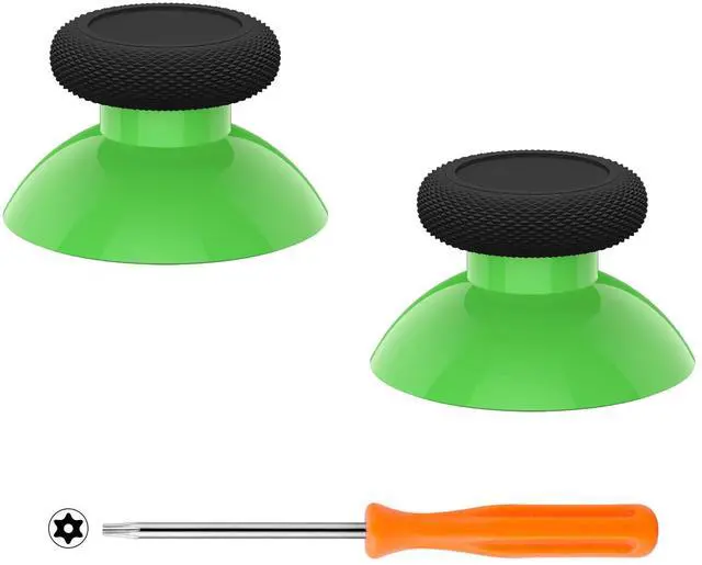 Main image of Replacement Thumbsticks for Xbox Core Wireless Controller, Joysticks Repair Kit for Xbox Series X/S Controller, Custom Analog Stick Buttons for Xbox One S/X/Elite - Green & Black