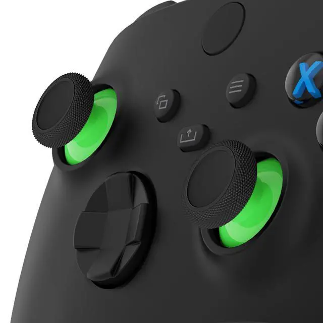 Alt view image 3 of 7 - Replacement Thumbsticks for Xbox Core Wireless Controller, Joysticks Repair Kit for Xbox Series X/S Controller, Custom Analog Stick Buttons for Xbox One S/X/Elite - Green & Black