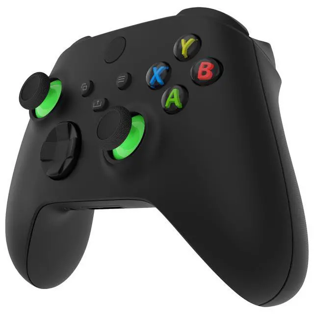 Alt view image 4 of 7 - Replacement Thumbsticks for Xbox Core Wireless Controller, Joysticks Repair Kit for Xbox Series X/S Controller, Custom Analog Stick Buttons for Xbox One S/X/Elite - Green & Black