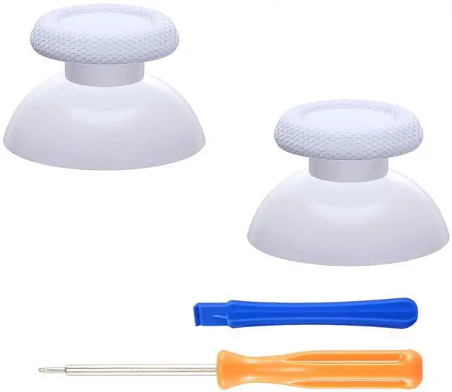 Main image of Solid White Replacement Thumbsticks for PS5 Controller, Custom Analog Stick Joystick Compatible with PS5, for PS4 All Model Controller - Controller NOT Included