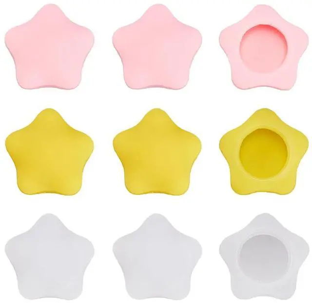 Main image of 9Pcs 3 Colors Switch Thumb Grips Cute Joystick Caps Cute Star Analog Grips Cover Compatible with Switchs Mixed Color ID: 9 mm; Compatible only with the Switch Lite