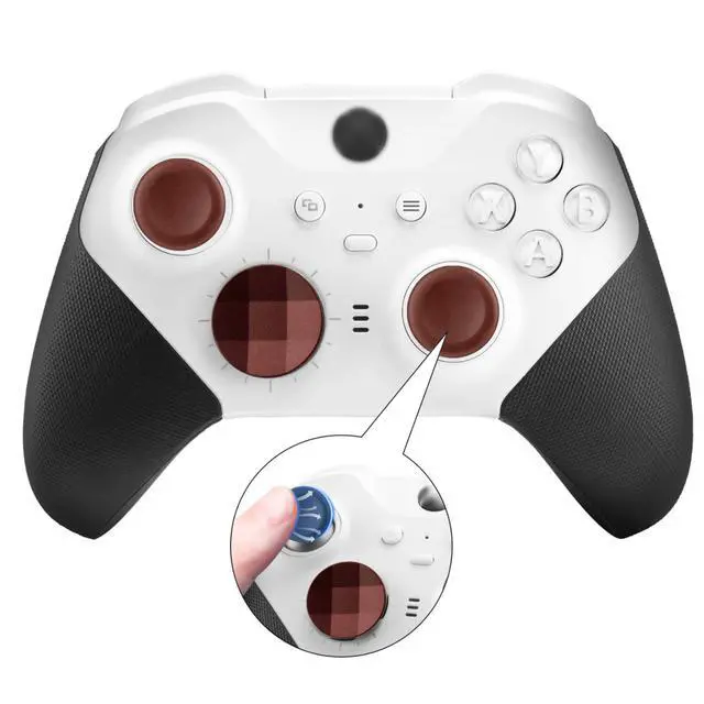 Alt view image 3 of 7 - Accessories for Xbox One Elite Series 2 Controller(Model 1797), Metal Thumbsticks Paddles Joysticks Replacement Parts Kits Compatible with Xbox Elite Wireless Controller Series 2 Core(Dark Red)