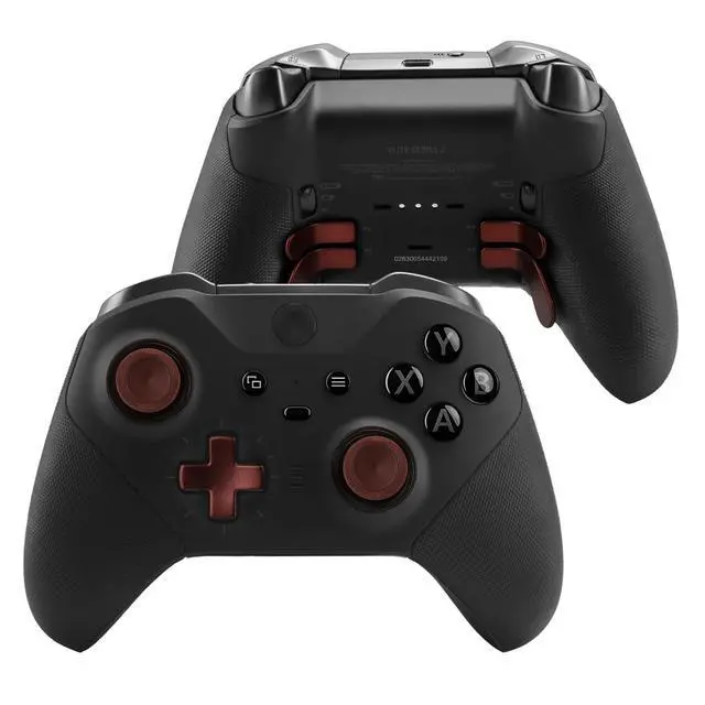 Alt view image 5 of 7 - Accessories for Xbox One Elite Series 2 Controller(Model 1797), Metal Thumbsticks Paddles Joysticks Replacement Parts Kits Compatible with Xbox Elite Wireless Controller Series 2 Core(Dark Red)