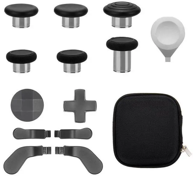 Main image of 13 in 1 Metal Thumbsticks for Xbox One Elite Series 2, Elite Series 2 Controller Accessory Parts, Gaming Accessory Replacement, Metal Mod 6 Swap Joysticks, 4 Paddles, 2 D-Pads, 1 Tool