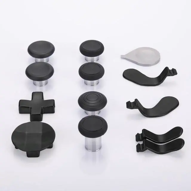 Alt view image 6 of 7 - 13 in 1 Metal Thumbsticks for Xbox One Elite Series 2, Elite Series 2 Controller Accessory Parts, Gaming Accessory Replacement, Metal Mod 6 Swap Joysticks, 4 Paddles, 2 D-Pads, 1 Tool