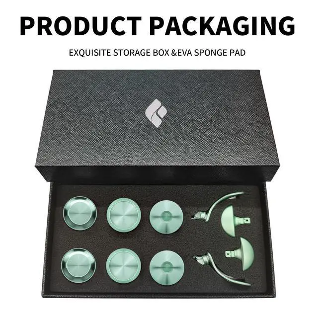 Alt view image 7 of 7 - Metal Thumbsticks & Back Paddles for PS5 Edge Controller, Analog Thumb Sticks Caps Replacement Kit for PS5 Dual Sense Edge Stick Module, 6 Joysticks, 4 Back Buttons, Macaron Green