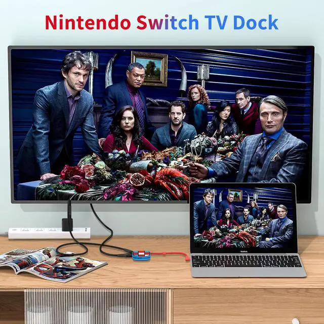 Alt view image 6 of 7 - Switch Dock with Organizer Design for Nintendo Switch Dock Switch TV Dock, Switch Charging Dock with 4K HDMI Output/USB 3.0/ PD 100W Charging Port for MacBook Pro/Air, Not for Switch 2