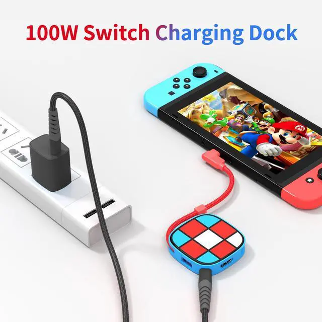Alt view image 7 of 7 - Switch Dock with Organizer Design for Nintendo Switch Dock Switch TV Dock, Switch Charging Dock with 4K HDMI Output/USB 3.0/ PD 100W Charging Port for MacBook Pro/Air, Not for Switch 2