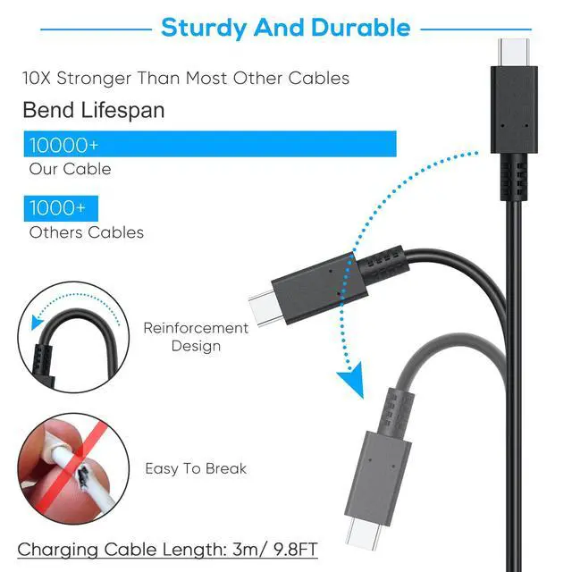Alt view image 2 of 7 - Charging Cable for Switch 2/Switch Lite/Switch OLED