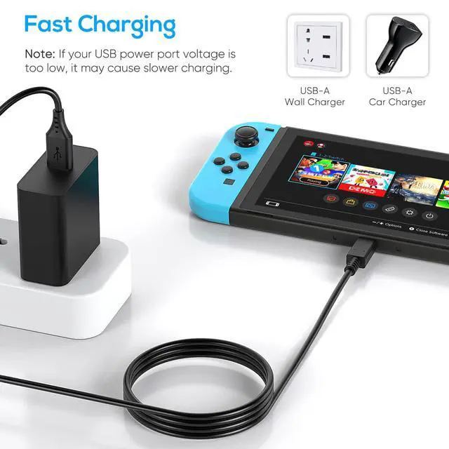 Alt view image 6 of 7 - Charging Cable for Switch 2/Switch Lite/Switch OLED