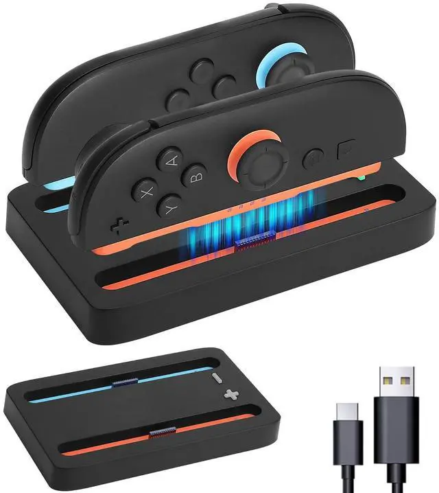 Main image of Charging Dock for Nintendos Switch 2,Switch 2 Joycons Dock for 2 Joycon,Joycons Charger Stand Station with LED Indication and USB Type-C Charger Cable