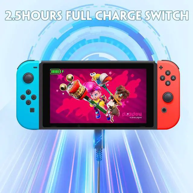 Alt view image 3 of 6 - Switch Charger for Nintendo, AC Power Supply Adapter for Nintendo Switch Lite/OLED Steam Deck Output 15V3A with 5FT USB Type C Charger Cable for Switch Support TV Dock Mode