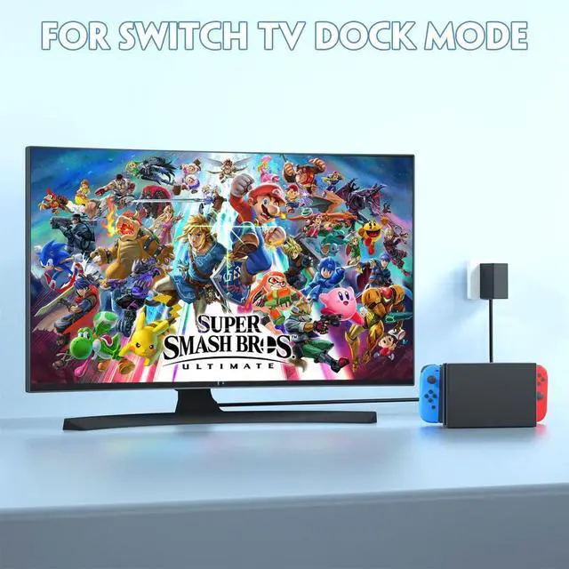 Alt view image 5 of 6 - Switch Charger for Nintendo, AC Power Supply Adapter for Nintendo Switch Lite/OLED Steam Deck Output 15V3A with 5FT USB Type C Charger Cable for Switch Support TV Dock Mode