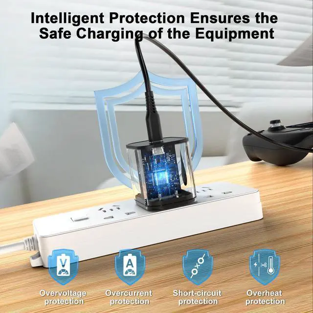 Alt view image 3 of 7 - Switch 2 Charger 60W PD 3.0 Fast Charging for Nintendo Switch 2, Steam Deck, Asus Rog Ally with 5FT USB C to C Cable Power Supply Ac Adapter for Lenovo, Dell, Samsung Laptops, Smart Phone, Tablet