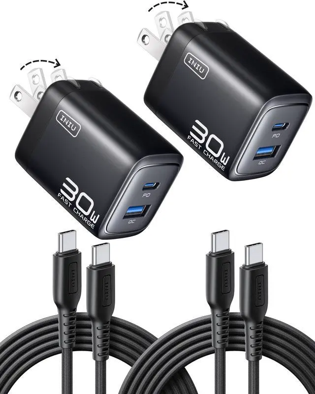 Main image of 30W GaN Fast Charging USB C Charger, Block with Smart Phone Protection