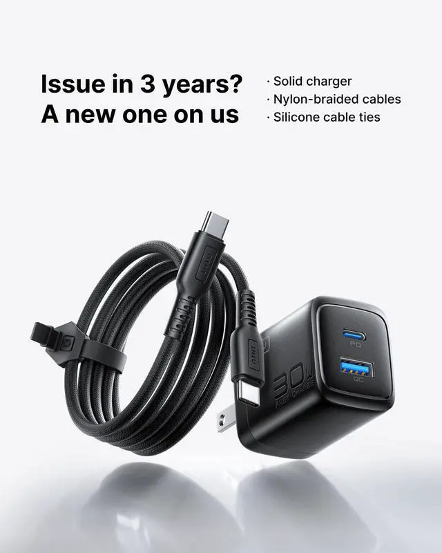 Alt view image 4 of 7 - 30W GaN Fast Charging USB C Charger, Block with Smart Phone Protection