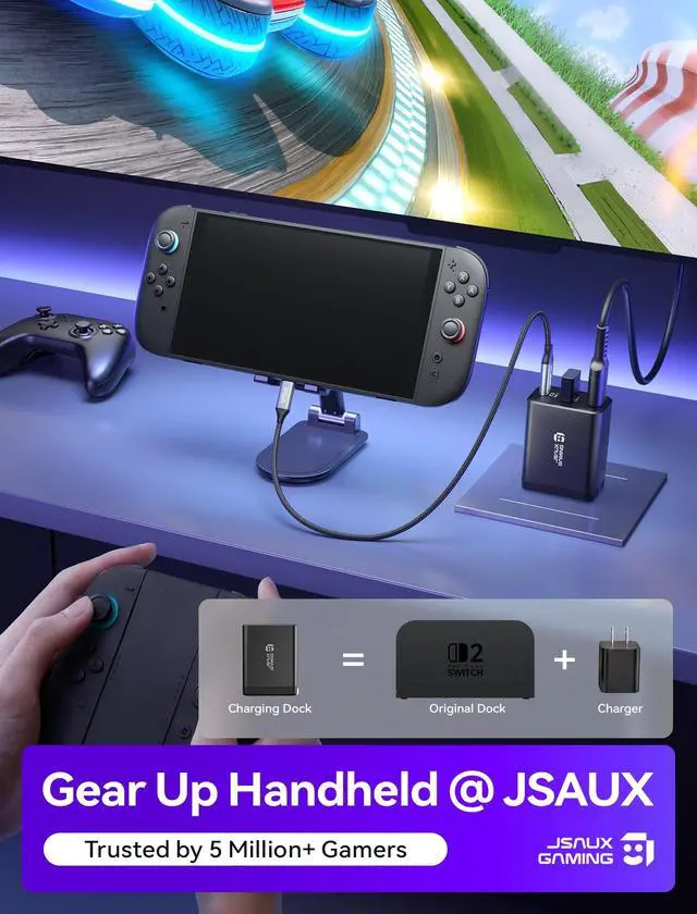 Alt view image 2 of 7 - 65W Switch Dock with 4K@120Hz HDMI, 65W PD Fast Charging, USB A Port
