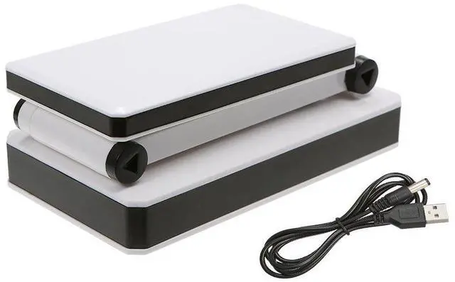 Alt view image 4 of 7 - Foldable LED Desk Lamp Portable LED Table Lamp Folding Light Sensitive Touch Control 3 Levels Adjustable Brightness Battery and USB Powered for Travel Reading Studing Home Office School