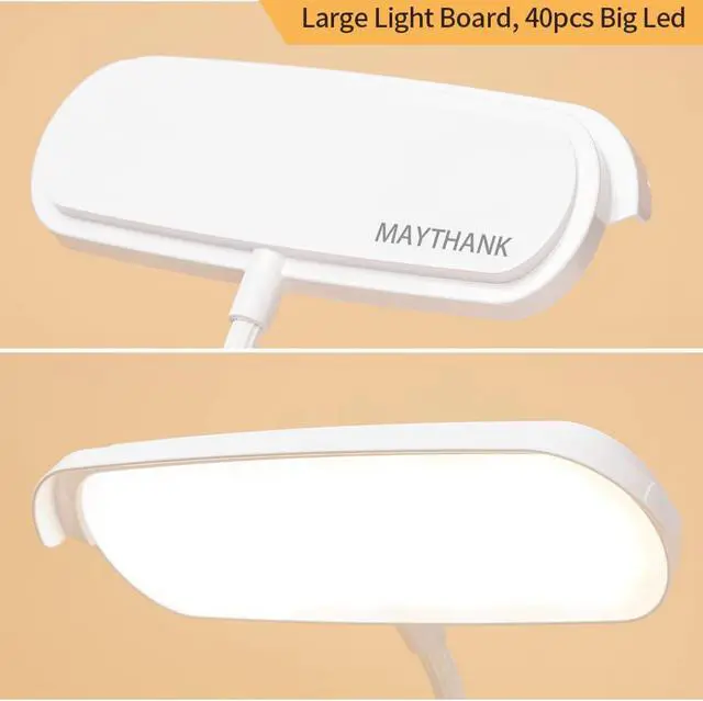 Alt view image 6 of 7 - Cordless Desk Table Lamp Reading Light Rechargeable 40 Led,4200mah, Touch 3 Modes,2 Ways Power,Dimmable,Gooseneck,Small Portable Bedroom Bedside Lamp