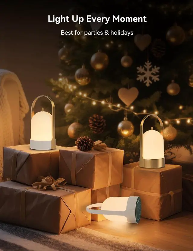 Alt view image 7 of 7 - Battery Operated Table Lamp Portable Rechargeable Lantern Cordless