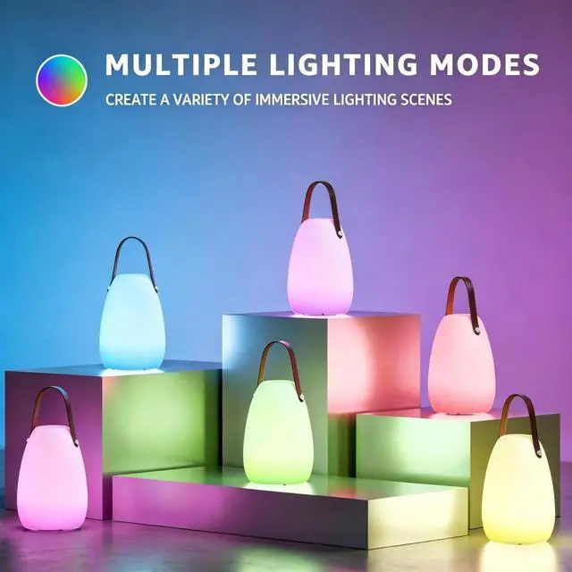 Alt view image 2 of 7 - Rechargeable Portable Table Lamp with Remote