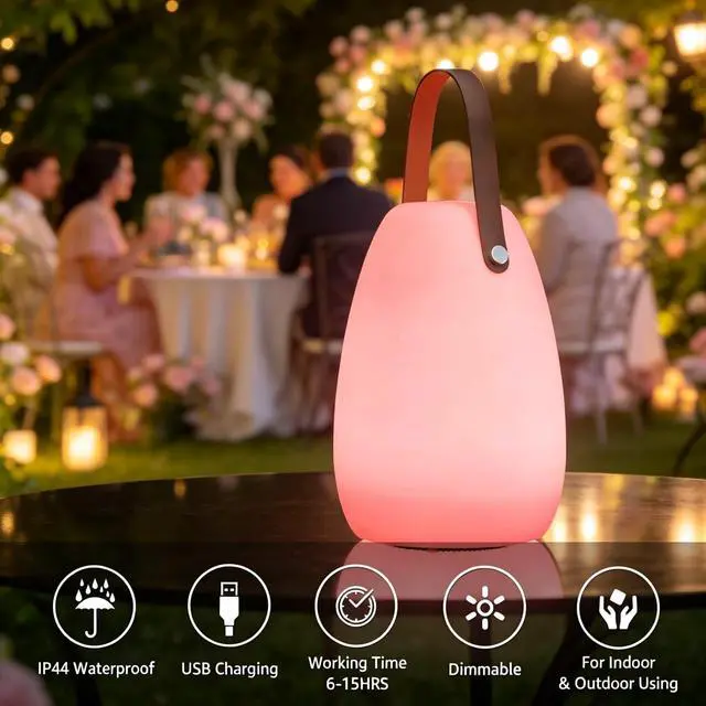 Alt view image 4 of 7 - Rechargeable Portable Table Lamp with Remote