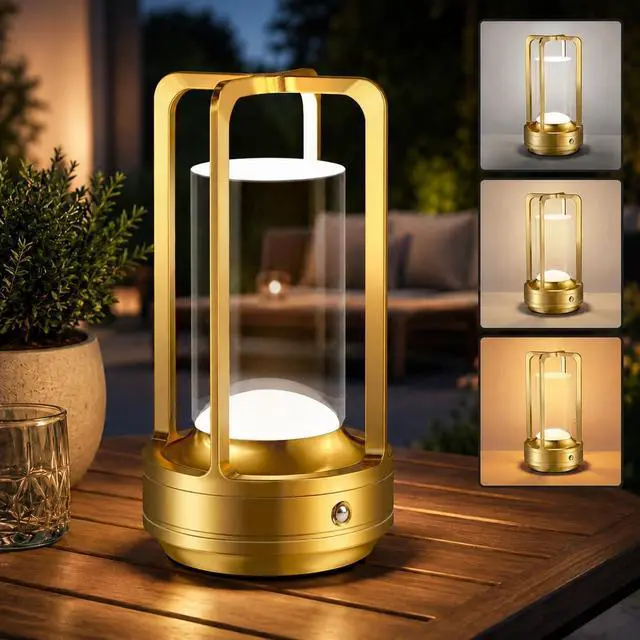 Main image of Rechargeable Table Lamp for Outdoor Indoor Portable Lamp with 3 Colors