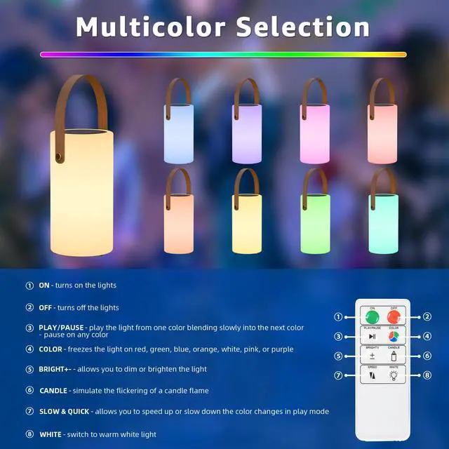 Alt view image 3 of 7 - Solar Table Lamp Outdoor Lantern 2 in 1 Rechargeable Waterproof