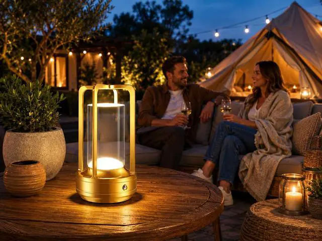 Alt view image 3 of 7 - Rechargeable Table Lamp for Outdoor Indoor Portable Lamp with 3 Colors