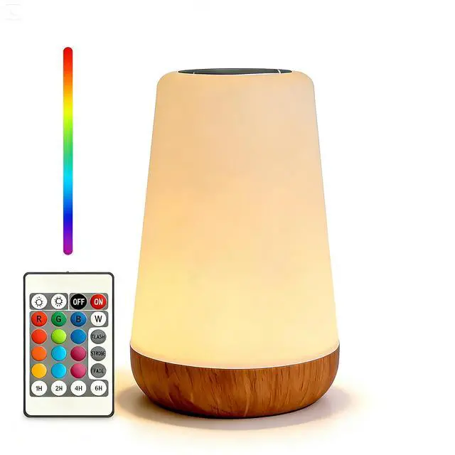 Main image of GlowLite 1 - LED Night Light with Remote, 13-Color Changing Ambiance Light for Living Room, Dining Table & Camping, Touch Control, Timer, Portable & Rechargeable