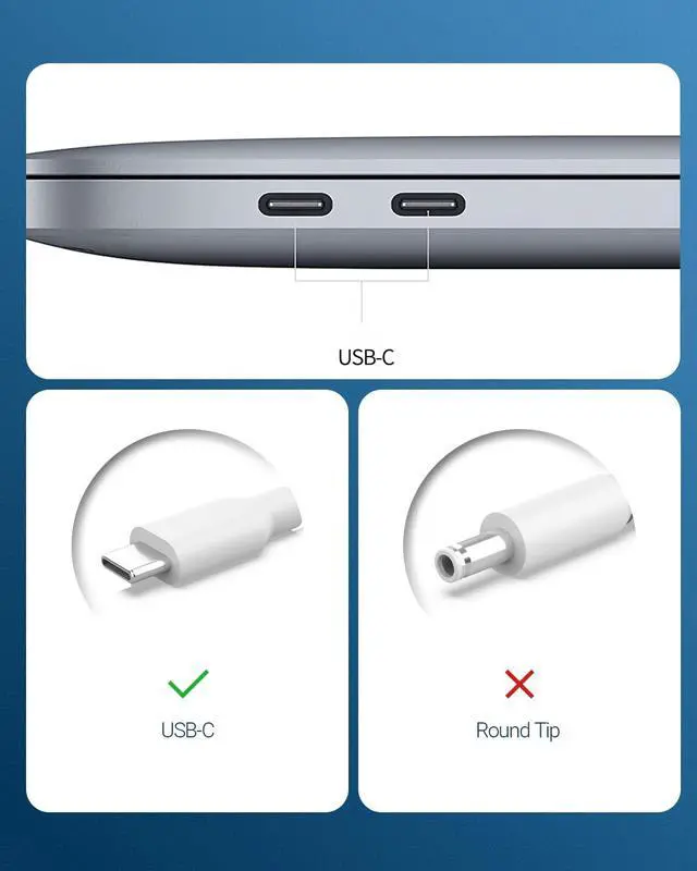Alt view image 5 of 6 - 65W USB C Laptop Charger Fit for Samsung Galaxy Book 360, Book Pro, ep-ta865 NP950QDB NP930QDB NP935QDC NP950XDB NP930XDB, Fit for Chromebook 4 4+ Plus XE310XBA XE350XBA XE513C24 Type C Adapter