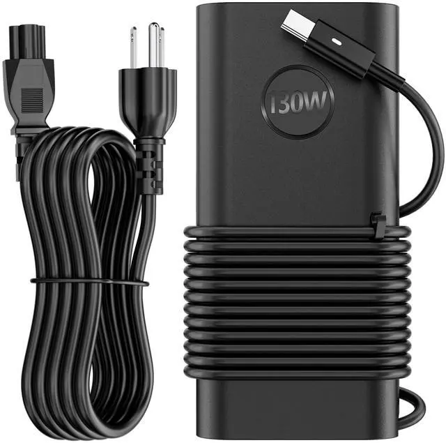 Main image of 130W USB C Laptop Charger Type C Adapter Compatible with DellXPS 15 2in1 9575 Precision 5530 2in1 5550 5750 3560 3550 3551 Latitude 741073107210 9575 9410 9510 5420 5520 5510 Power Cord