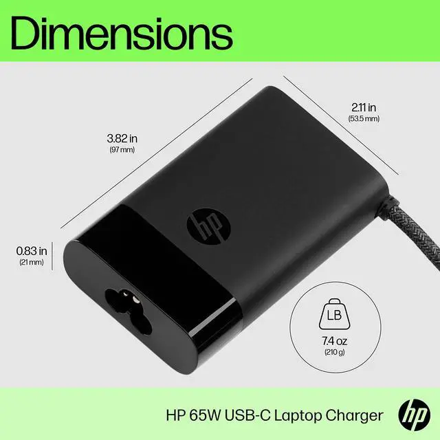 Alt view image 3 of 7 - 65W USB-C Laptop Charger