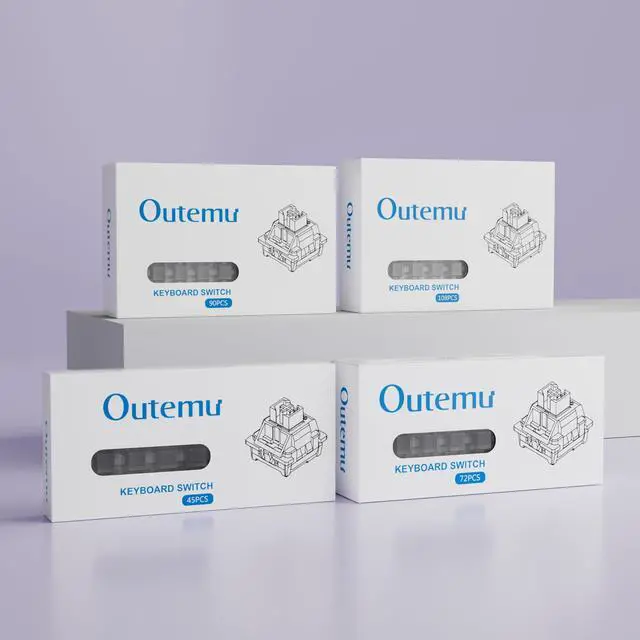 Alt view image 7 of 7 - Outemu Violet Heavy Tactile Keyboard Switches with Diffuser(108Pcs)